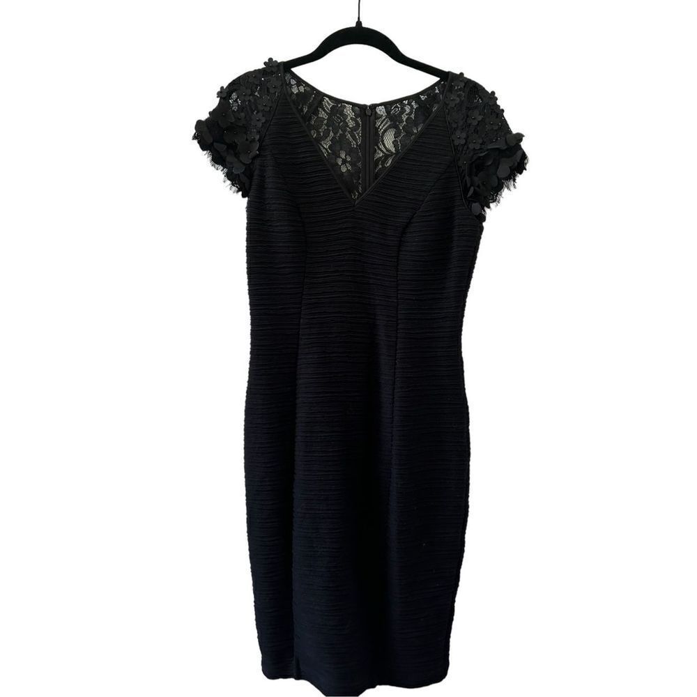 Anthropologie Maeve Ribbed with Lace Bodycon Mini Dress Women’s Black Size 2